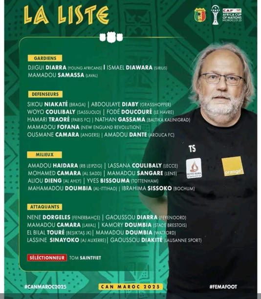CAN MAROC 2025 : LES 28 AIGLES du Mali
